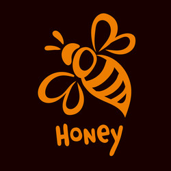 bee icon pretty logo image vector image