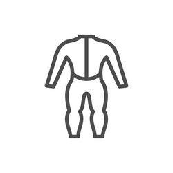 diving suit line outline icon vector image