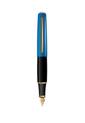 blue fountain pen vector image