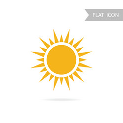 sun icon isolated on white background vector image