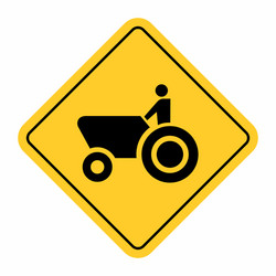 agricultural machinery traffic sign vector image