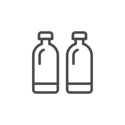 diving cylinders line outline icon vector image