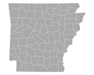 map of arkansas vector image