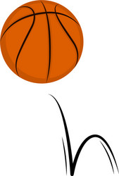 isolated basketball ball with a bounce effect vector image