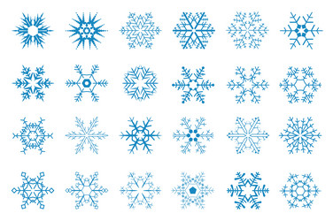 snowflakes isolated graphic elements set in flat vector image