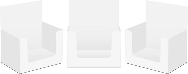 set cardboard display boxes mockups isolated vector image