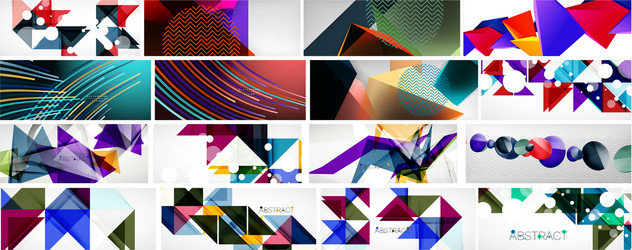 set abstract backgrounds vector image