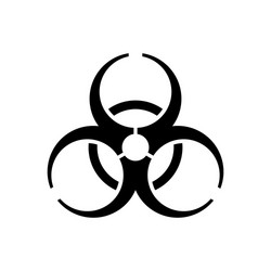 chemical danger symbol line icon vector image