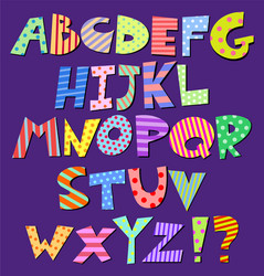 comic alphabet vector image