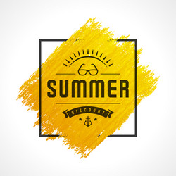 summer sale banner online shopping on grunge brush vector image