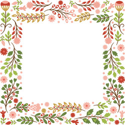 floral frame vector image