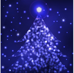 living christmas tree vector image