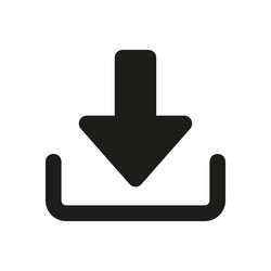 download icon or install symbol downloading button vector image