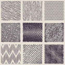 set of hand drawn marker and ink patterns vector image