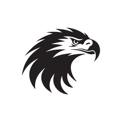 eagle or hawk mascot logo silhouette vector image