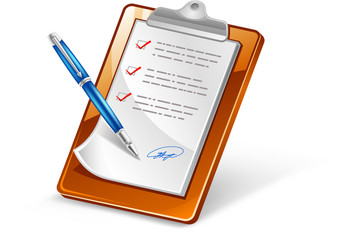 clipboard with pen vector image