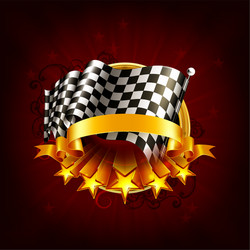 racing emblem vector image