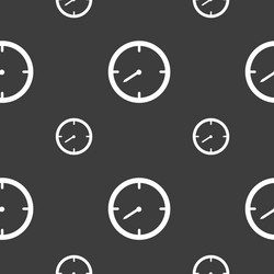 timer sign icon stopwatch symbol seamless pattern vector image