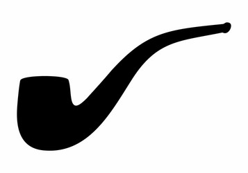 smoke pipe dark silhouette vector image