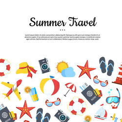 travel elements background with place vector image