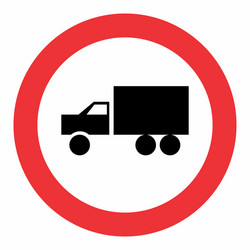 truck allowed traffic sign vector image