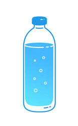 glass bottle carbonated water vector image