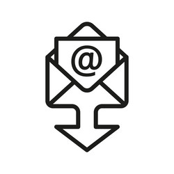 message or e-mail download icon email down arrow vector image