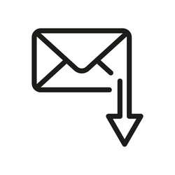 message or e-mail download icon email down arrow vector image