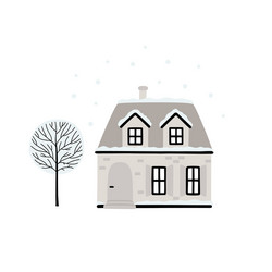 cartoon winter house image a christmas vector image