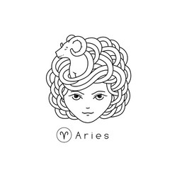 girl zodiac sign vector image