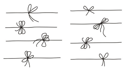 rope bow collection vector image