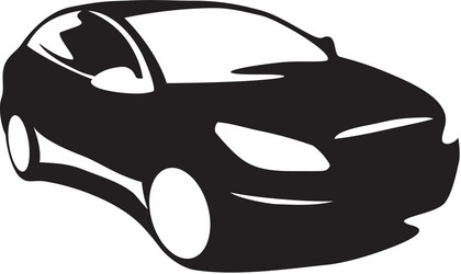 silhouette modern car vector image