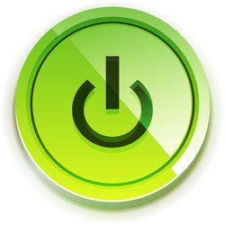 glossy power button vector image