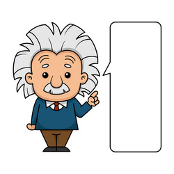 scientist albert einstein cartoon character vector image