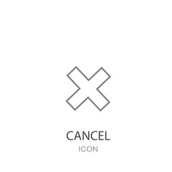 cancel icon design element vector image