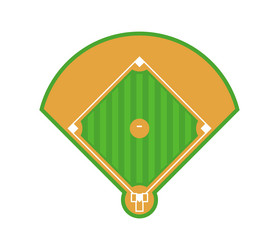 classic baseball field top view vector image