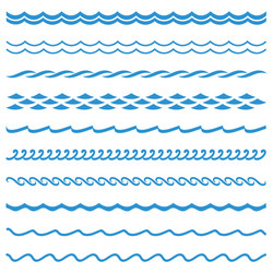 seamless wave line vector image