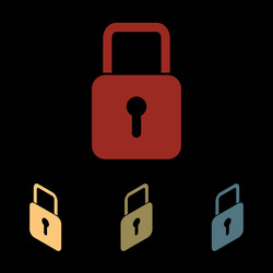 lock sign icon vector image