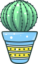 home cactus potted succulent desert plant vector image