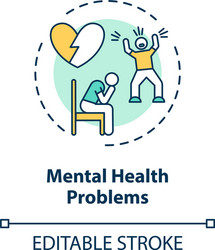 mental health problems concept icon vector image