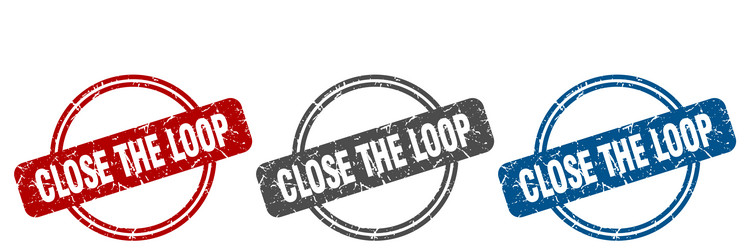 close loop stamp sign vector image