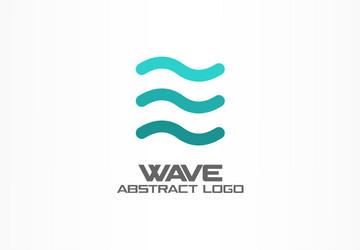 abstract logo for business company eco ocean vector image