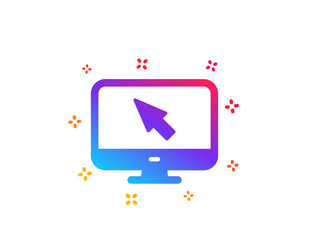 computer or monitor icon mouse cursor sign vector image