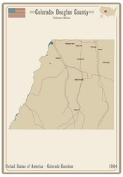 map of douglas county in colorado vector image