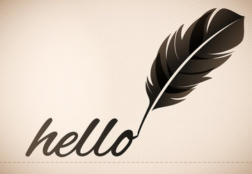 quill pen text background vector image