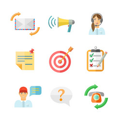 feedback web icons set vector image