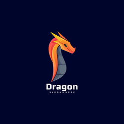 logo dragon gradient colorful style vector image