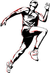 runner vector image