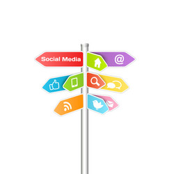 social media and networking concept vector image