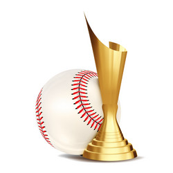 baseball game award ball golden vector image